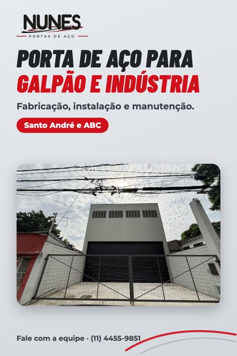 Pin: porta de aço para galpão e indústria